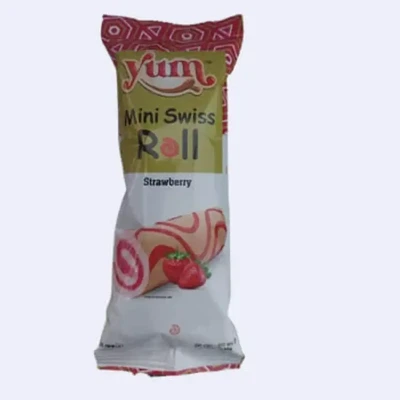 Yum mini swiss Roll strawberry 30gm