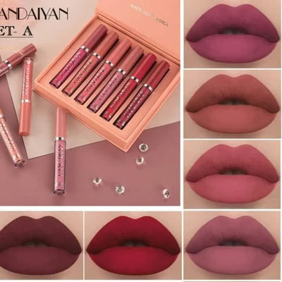 HANDAIYAN 6pcs Matte Liquid Lipstick Set